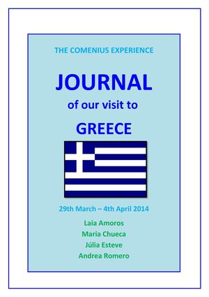 JOURNAL of the VISIT TO GREECE