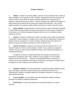TERMINOS ADUANEROS DE USO COMUN
