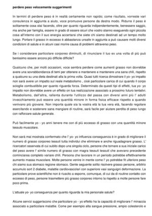 perdere grasso ma non peso