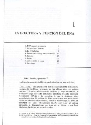 ESTRUCTURA Y FUNCIÓN DEL ADN