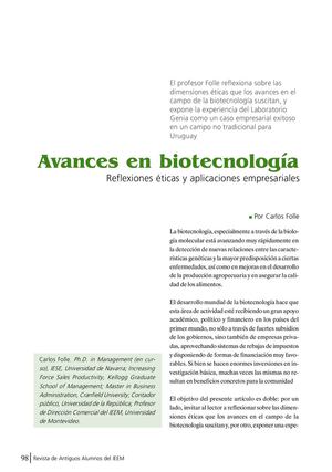 Avances en la Biotecnología