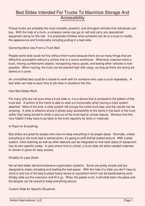 Bed Slides Intended For Trucks To Maximize Storage And Accessibility