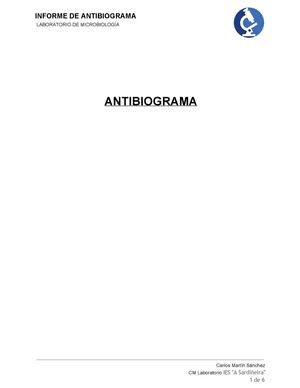 INFORME ANTIBIOGRAMA - Pseudomonas Fluorescens
