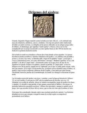 Ajedrez reglas y su historia 