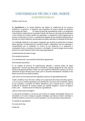 INGENIERÍA AGROINDUSTRIAL