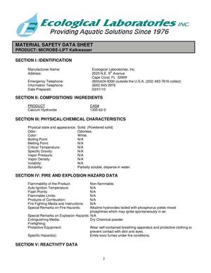 MSDS-KALKWASSER