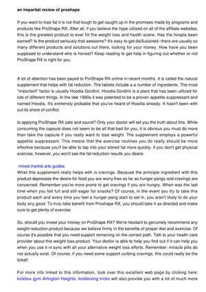 A Fair Review of ProShape RX