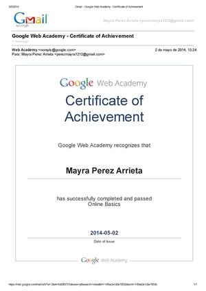 Certificado de Google