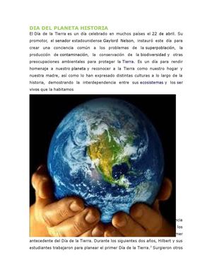 Dia del Planeta Tierra