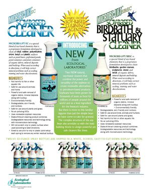 Soy Cleaners for Pond Birdbaths and Statuary Sheet