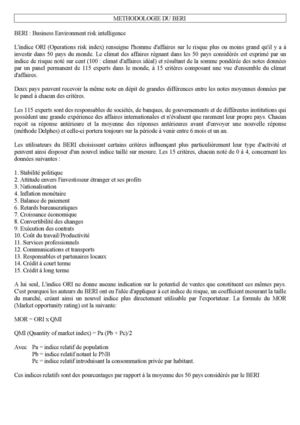 l'analyse de BERI