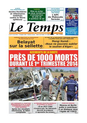 Le Temps d'Algérie Edition du Lundi 05 Mai 2014