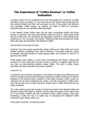 The Importance of "Coffee Reviews" or Coffee Evaluation New York