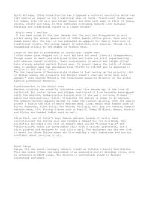 Role of Indian Ethnic Wear in the Age of Globalization