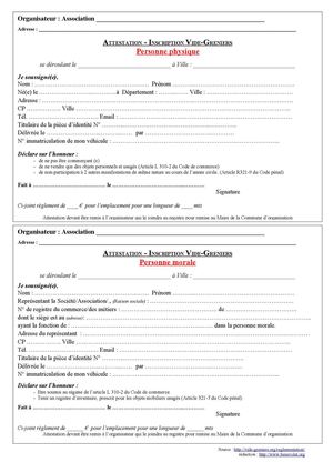 Inscription Vide Grenier