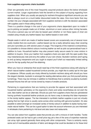 At wholesale prices Chairs: Buckskin, Imitation household leather or perhaps Materials