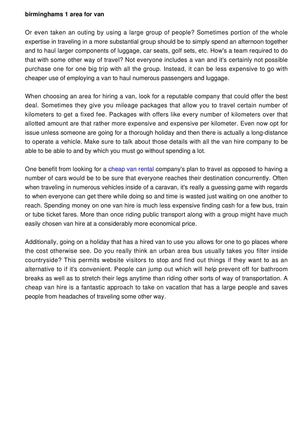 Birminghams #1 Destination for Van Hire and Rentals