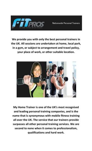 Fit Pros Services Personal Trainers