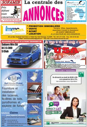 La Centrale des Annonces N° 1197 Semaine du 04 au 10 Mai 2014