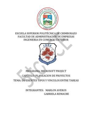 GRUPO#2 TIPOS Y VINCULOS ENTRE TAREAS 