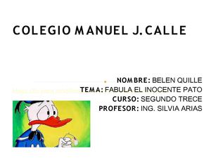 FABULA INOCENTE PATITO