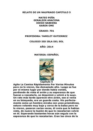 Relato De Un Naufrago