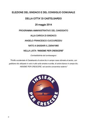 Programma amministrativo insieme per crescere