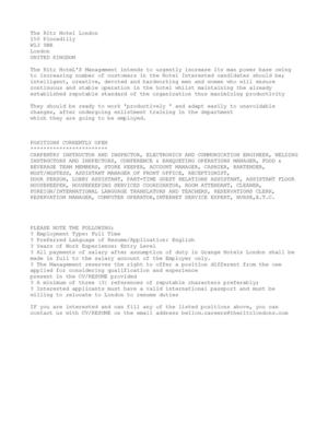 Job Vacancies At The Ritz London Hotel