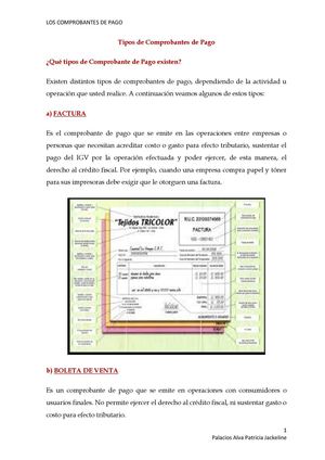 LOS COMPROBANTES DE PAGO