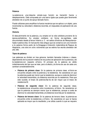 Palancas, Grado 9-1 