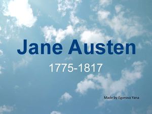 Presentation "Jane Austen"