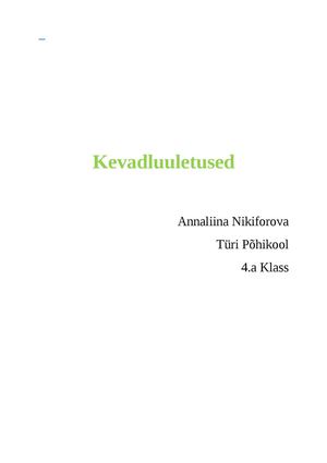 Kevadluuletused