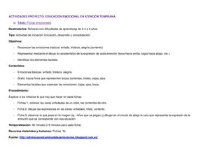 ACTIVIDADES PROYECTO EDUCACIÓN EMOCIONAL.