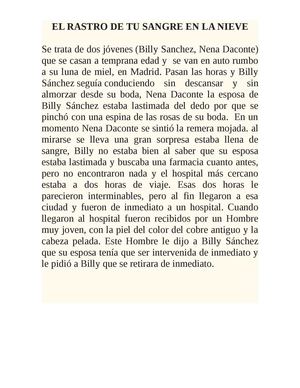 EL RASTRO DE TU SANGRE EN LA NIEVE