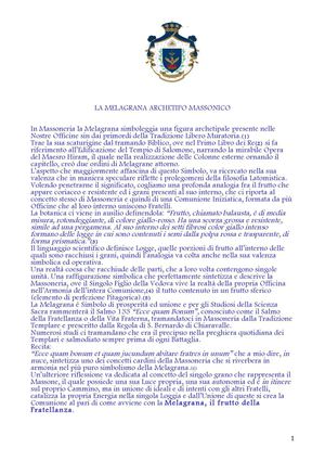 LA MELAGRANA ARCHETIPO MASSONICO