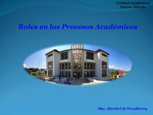 Procesos Academicos 2014 UNEFA núcleo Mérida
