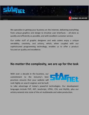 StarNet Solutions – fastest growing web design firm in California.