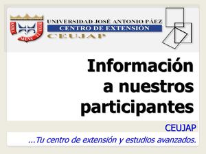 Presentación Jornada Inaugural XXX Ciclo Académico