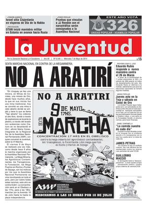 NO A ARATIRÍ. SEXTA MARCHA NACIONAL EN CONTRA DE LA MEGAMINERÍA.