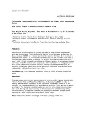 Obesidad en niños de 5 años