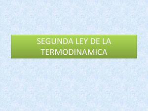Segunda Ley de la Termodinámica