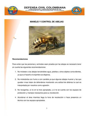 Manejo y Control de Abejas