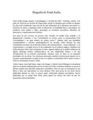 biografia de frank kafka