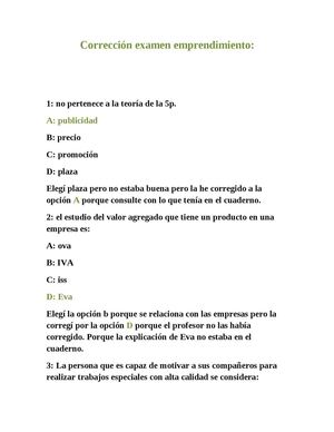 examen emprendimiento