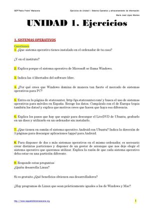 Ejercicios Unidad 1
