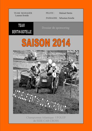 BOOK TEAM BERTIN / BOTELLE SAISON 2014