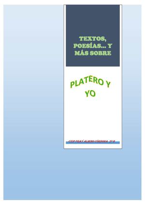 RELATOS, POESÍAS Y ENTORNO DE PLATERO Y YO.    5º B