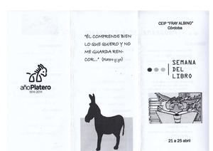 PROGRAMA ACTIVIDADES SEMANA DEL LIBRO