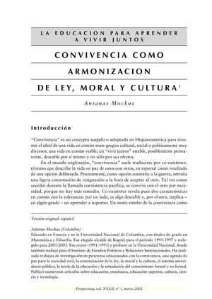 Cultura ciudadana convivencia Mockus