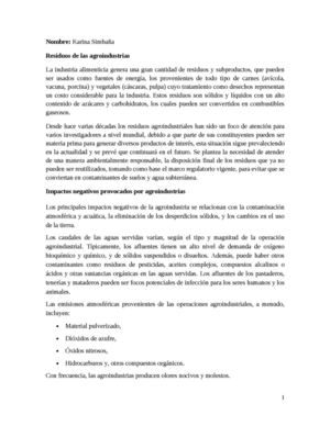 Residuos agroindustriales 